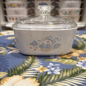 Vintage corningware country corn flower